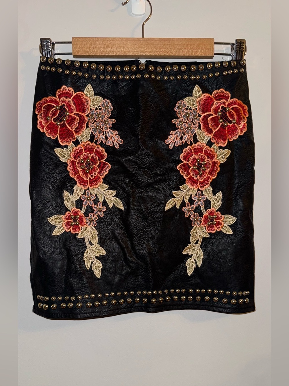 faux leather saks fifth skirt